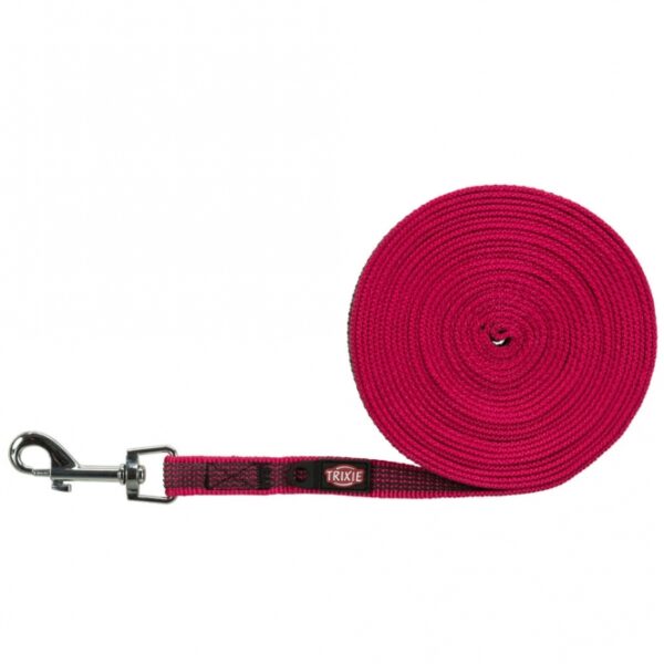 Trixie Schleppleine, gummiert - fuchsia - 5 m/15 mm