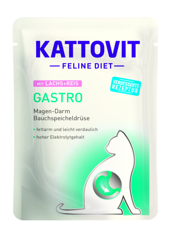 Kattovit Gastro Lachs Rei 85gP